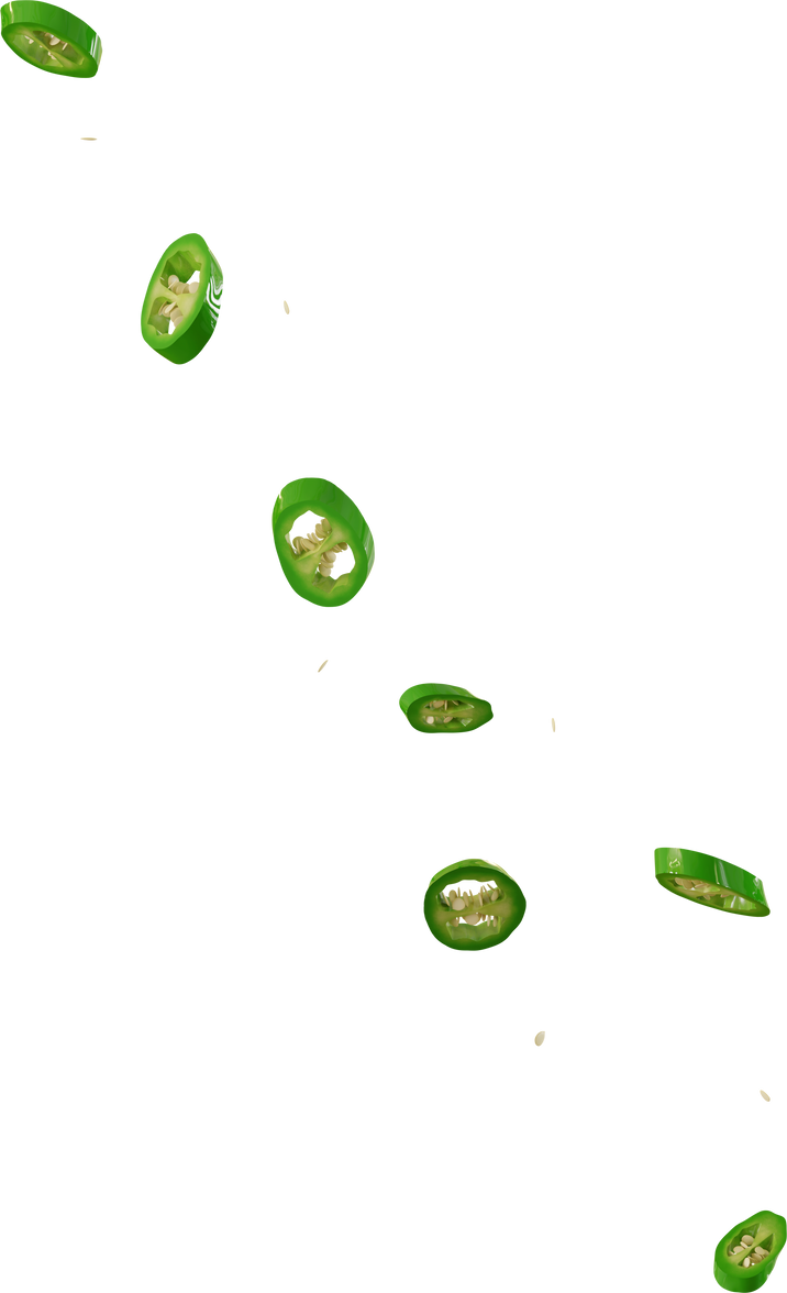 green chilli pepper slices